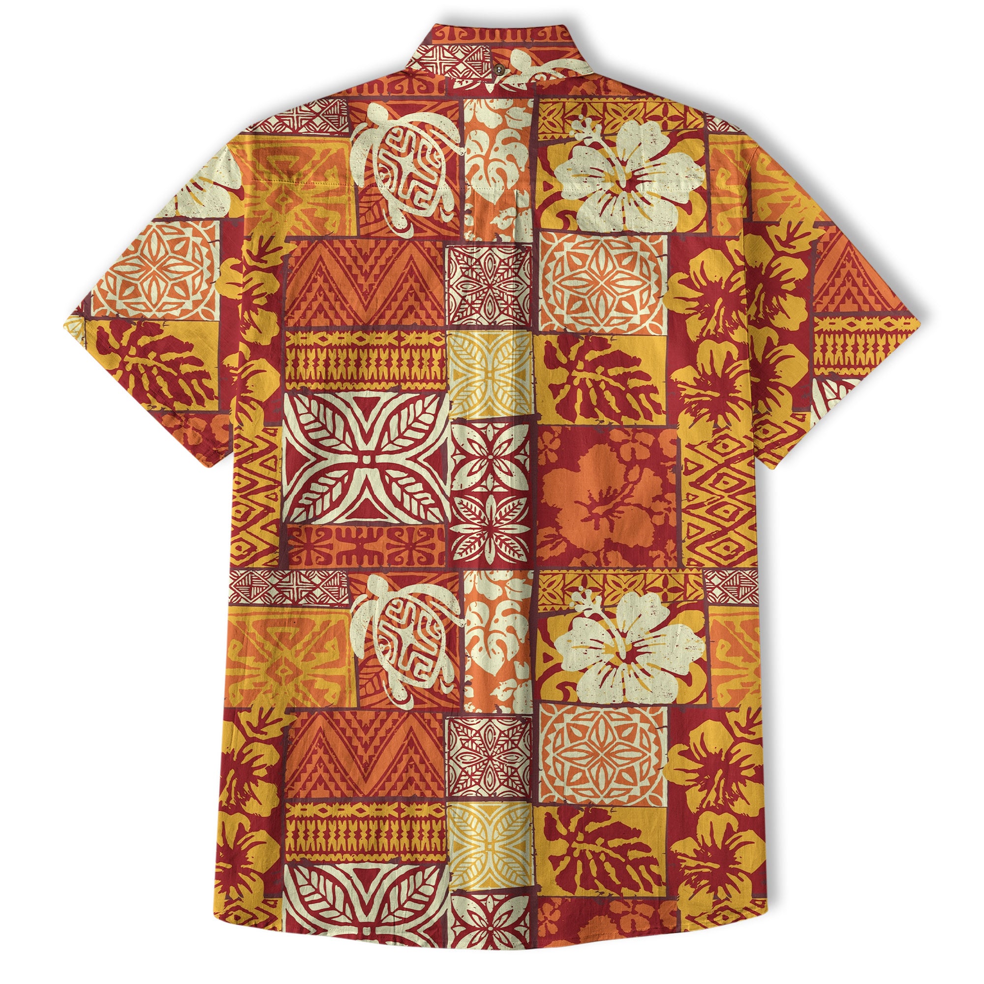 Floral Pattern Short Sleeve Luau Beach Aloha Hawaiian Shirt - The Palmix
