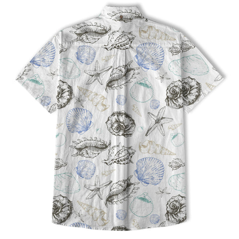 Sea Shells Animal Pattern Hawaii Shirt, Turtle Hawaiian Shirt for Men Women - The Palmix