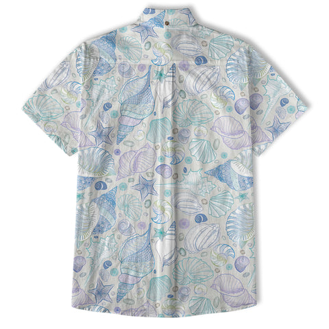 Sea Shells Animal Pattern Hawaii Shirt, Turtle Hawaiian Shirt for Men Women - The Palmix