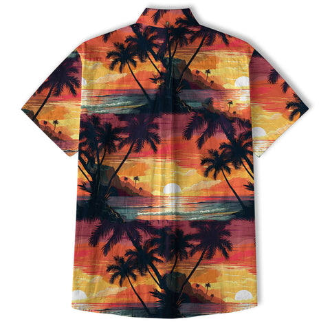 Sunset Summer Hawaiian Shirt, Beach Tropical Hawaiian Shirt - The Palmix
