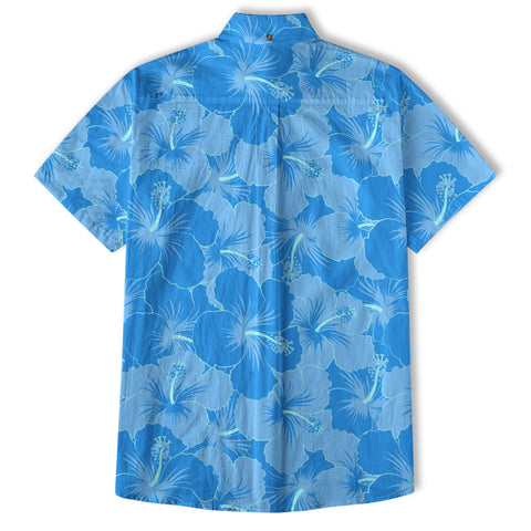 Floral Pattern Hawaii Shirt, Hibiscus Flower Shirt - The Palmix