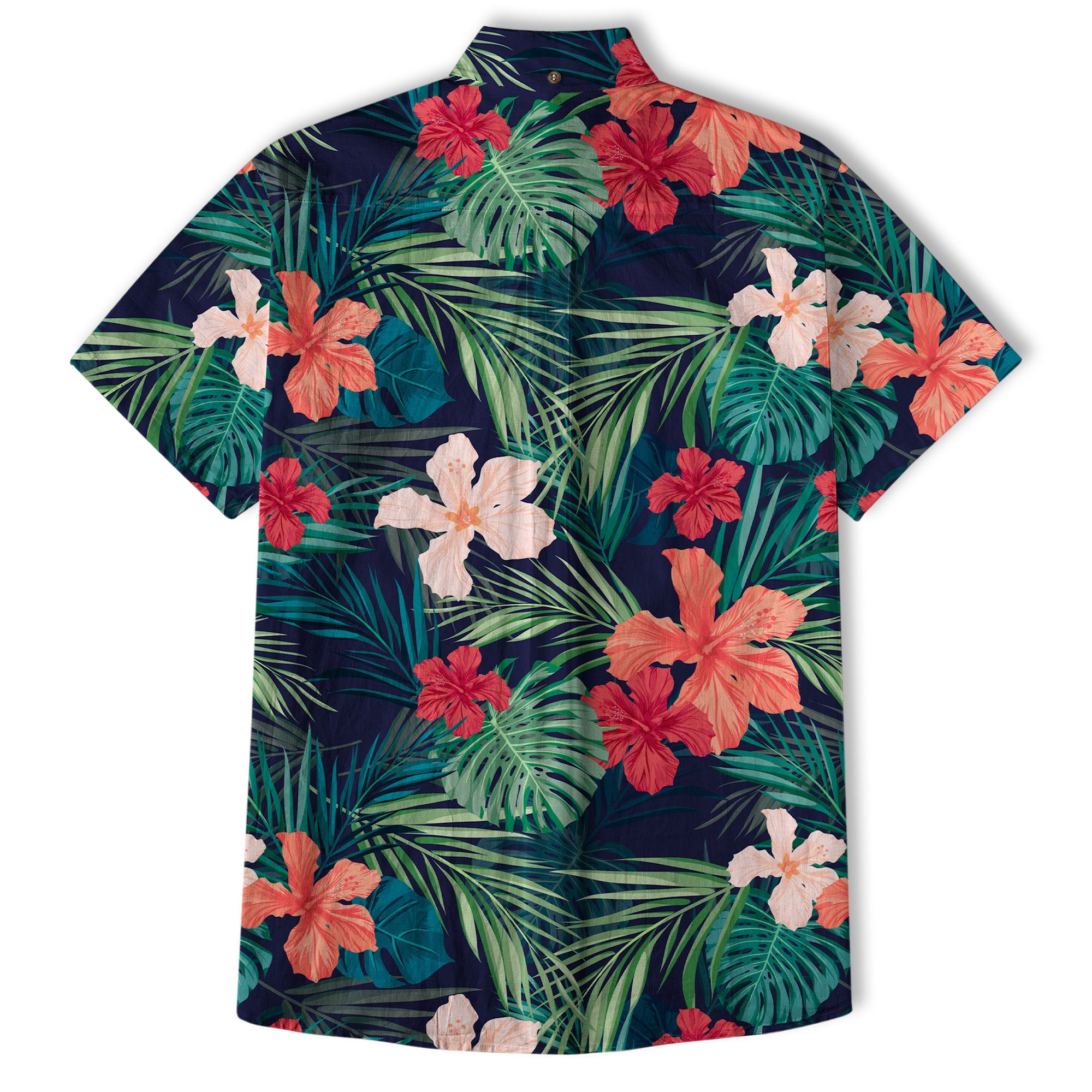 Floral Pattern Hawaii Shirt, Hibiscus Flower Shirt - The Palmix