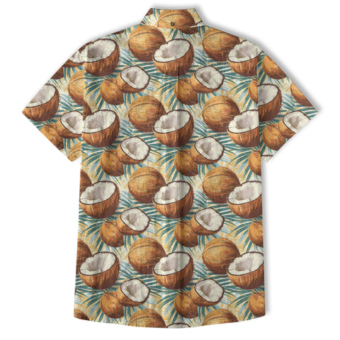Coconut Trees Pattern Hawaii Shirt, Summer Beach Shirt - The Palmix