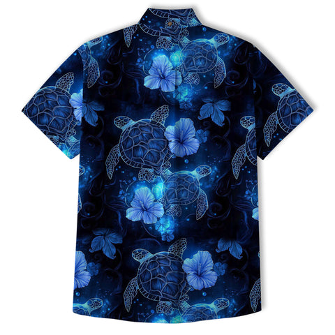 Ocean Animals Hawaiian Button Up Shirt, Sea Hawaii Shirt - The Palmix