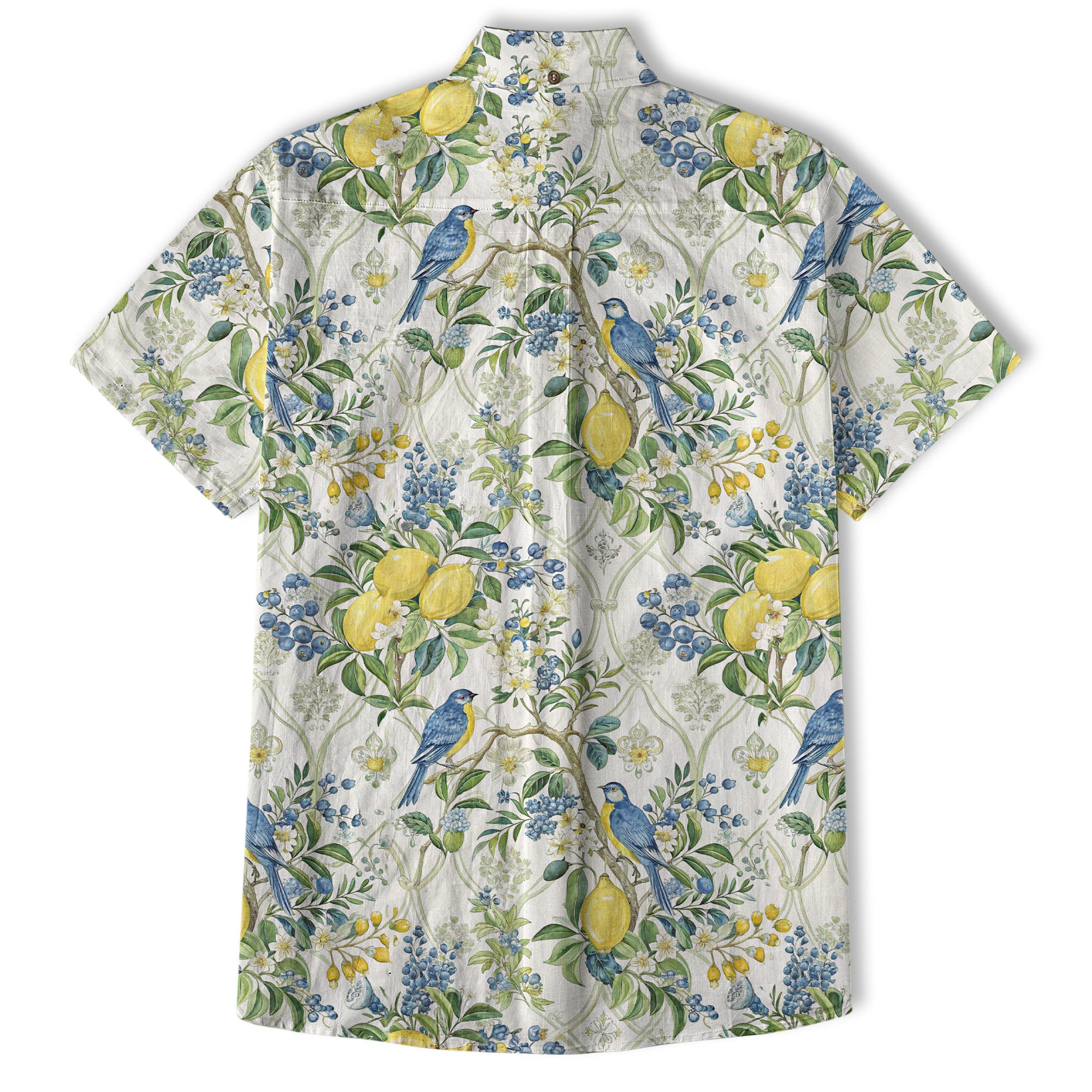 Tropical Fruits Aloha Hawaiian Button Up Shirt, Summer Beach Aloha Hawaii Shirt - The Palmix