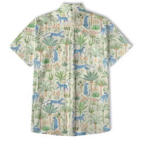 Tropical Fruits Aloha Hawaiian Button Up Shirt, Summer Beach Aloha Hawaii Shirt - The Palmix