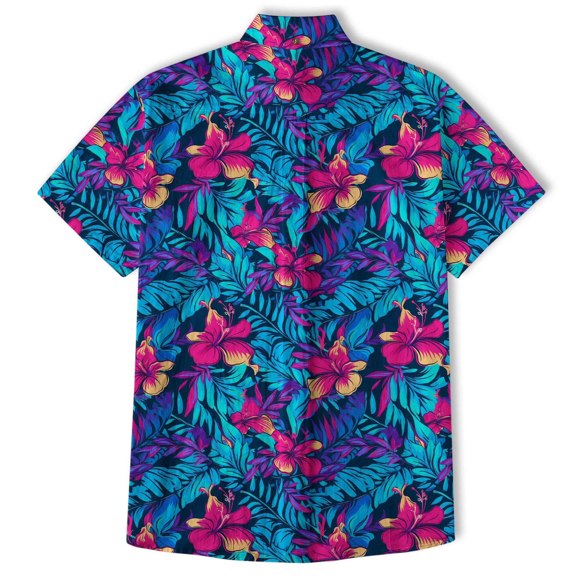 Vibrant Electric Tropical Hawaiian Shirt – Aloha Beach Pattern - The Palmix