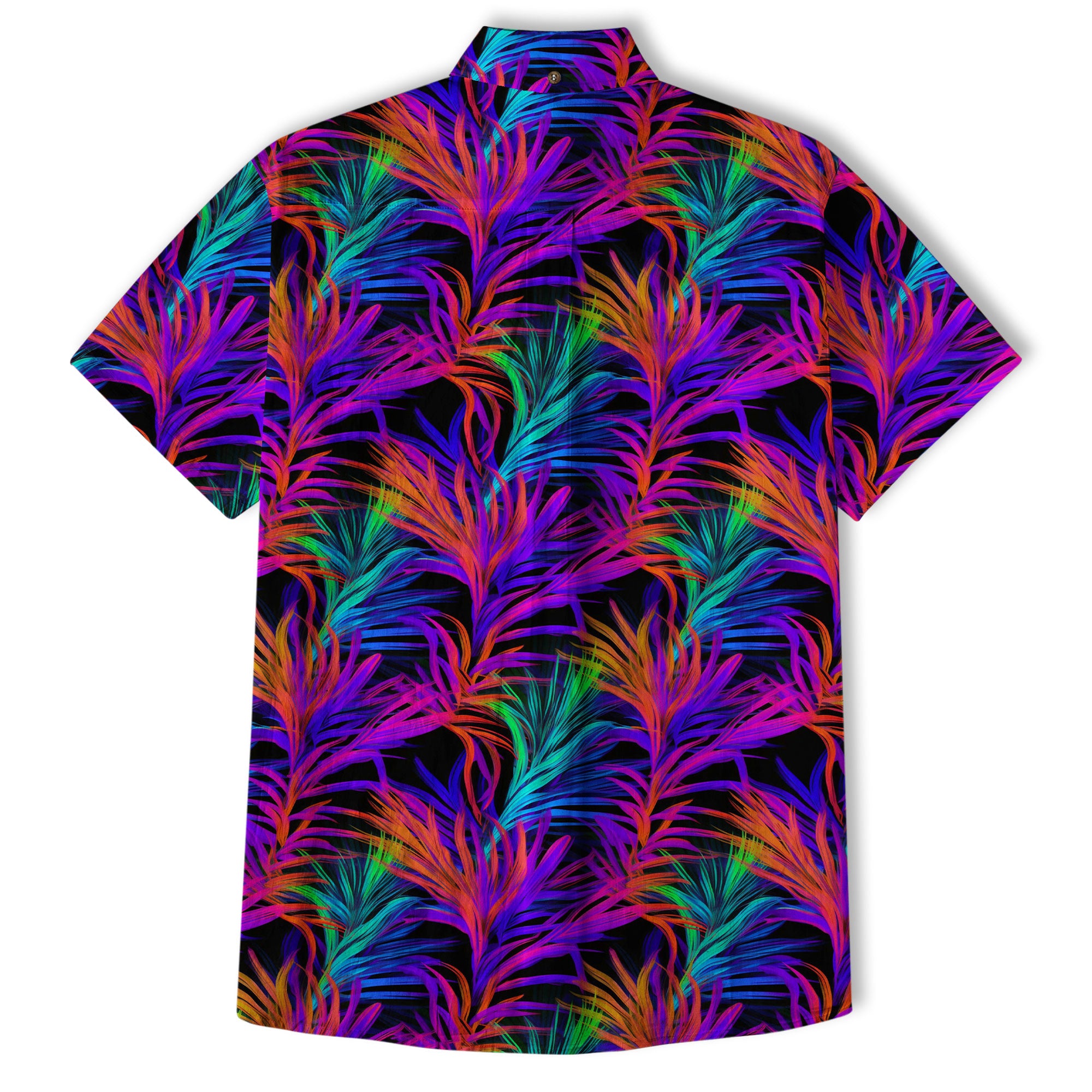 Vibrant Electric Tropical Hawaiian Shirt – Aloha Beach Pattern - The Palmix