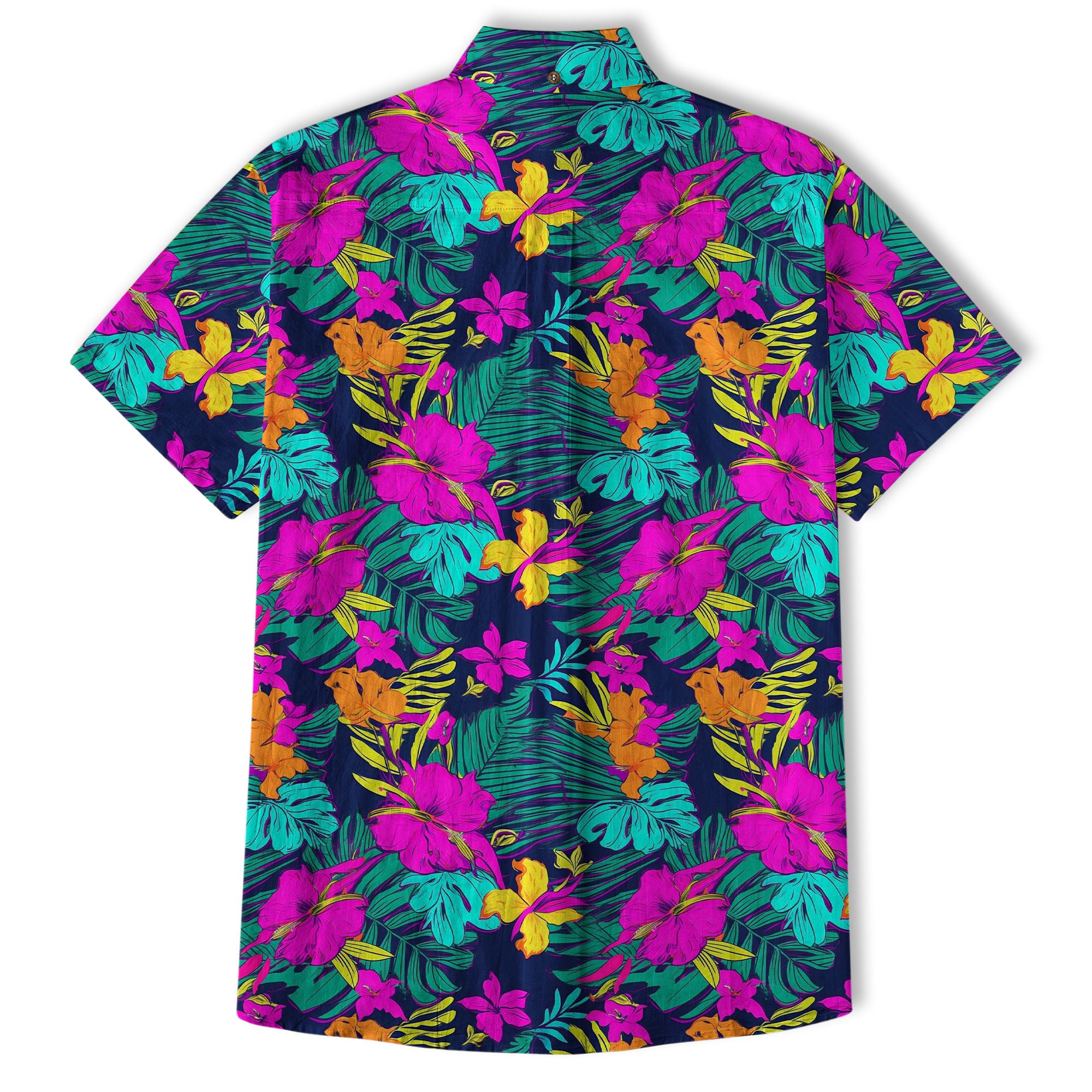 Electric Jungle Paradise Hawaiian Shirt, Colorful Tropical Beach Aloha Shirt, Hawaiian Summer Vibes Hawaiian Shirt - The Palmix
