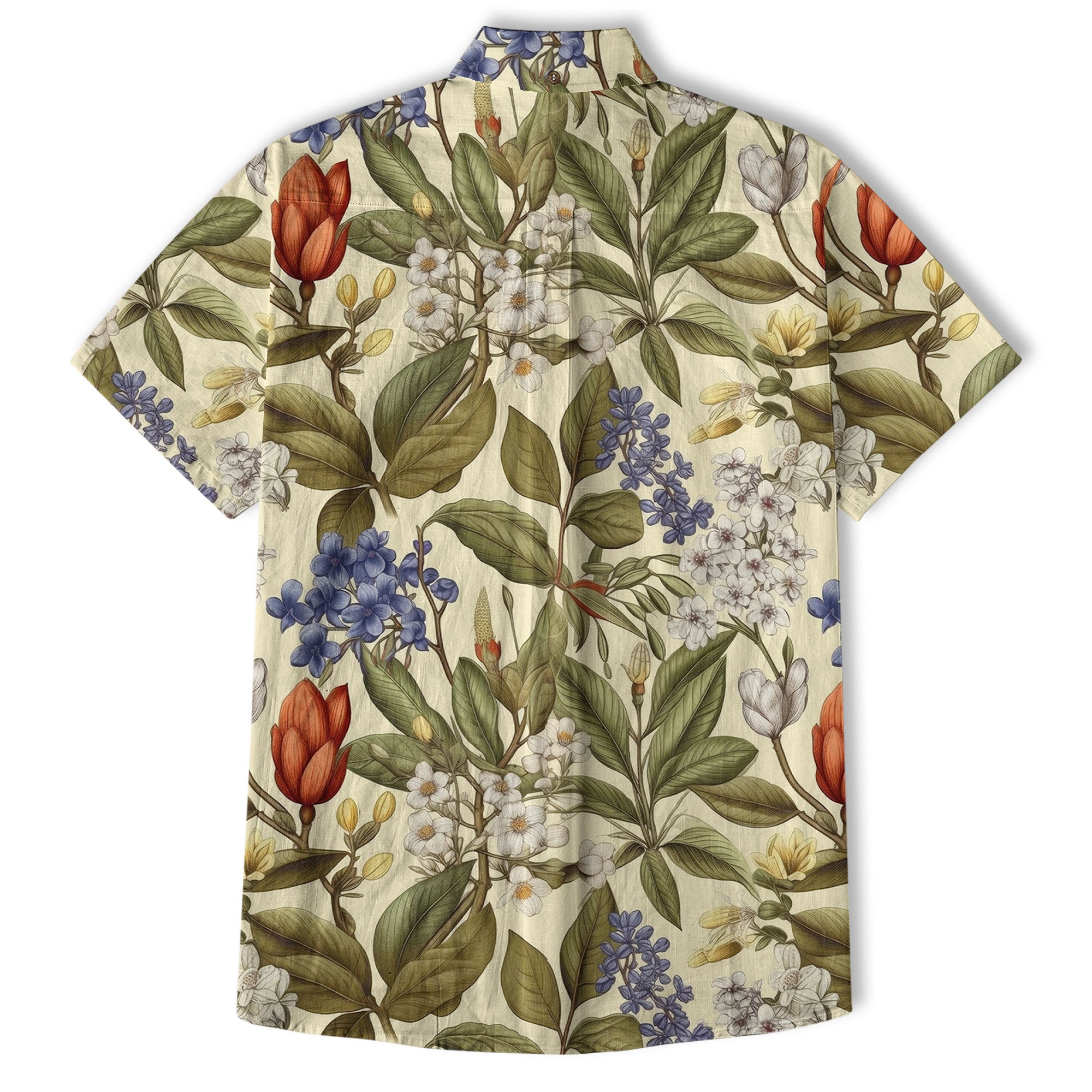 Classic Botanical Print Aloha Hawaiian Shirt – Old-School Island Vibes Hawaii Shirt - The Palmix