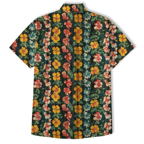 Vintage Aloha Hibiscus Flowers Hawaii Shirt, Floral Hawaiian Button Down Shirt - The Palmix