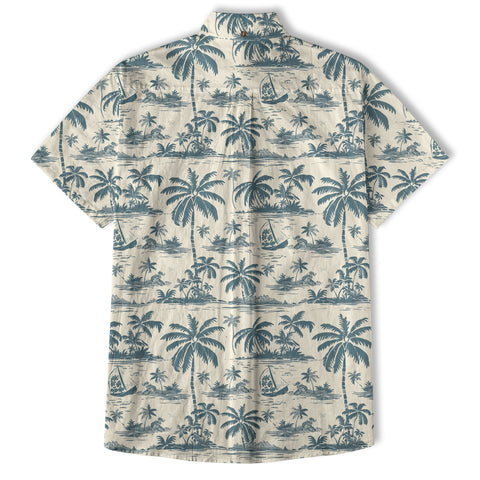 Tropical Garden Blossom Hawaii Shirt, Exotic Hawaiian Button Down Shirt - The Palmix