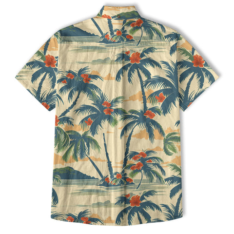 Tropical Garden Blossom Hawaii Shirt, Exotic Hawaiian Button Down Shirt - The Palmix