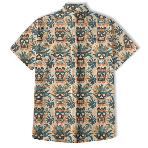 Retro Aloha Hibiscus Flowers Hawaii Shirt, Floral Hawaiian Button Down Shirt - The Palmix