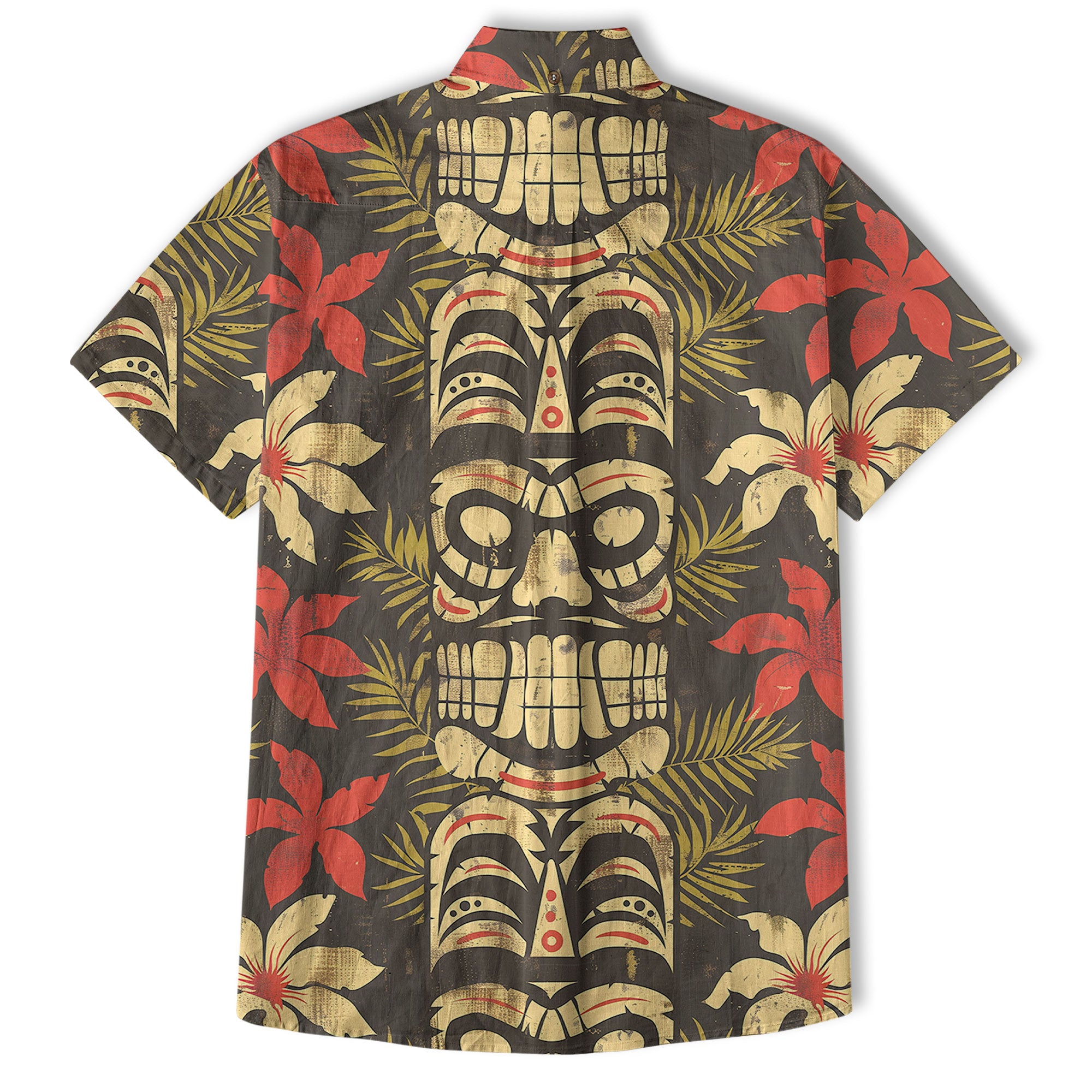 Retro Hibiscus Flowers Aloha Hawaii Shirt, Floral Hawaiian Button Up Shirt - The Palmix