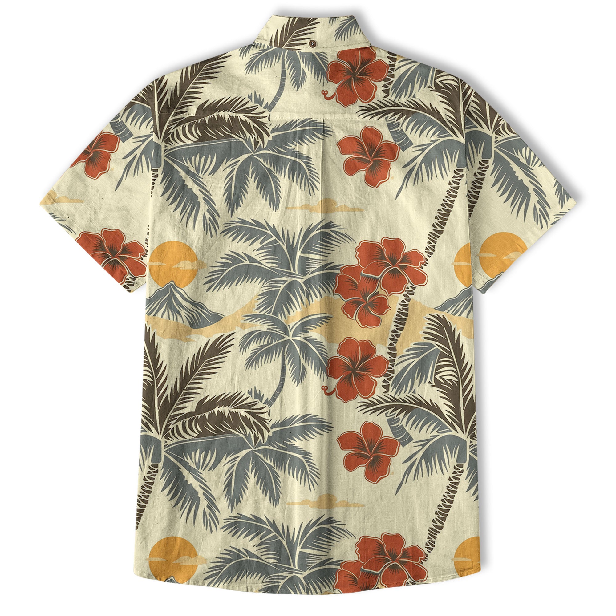 Retro Hibiscus Flowers Aloha Hawaii Shirt, Floral Hawaiian Button Up Shirt - The Palmix