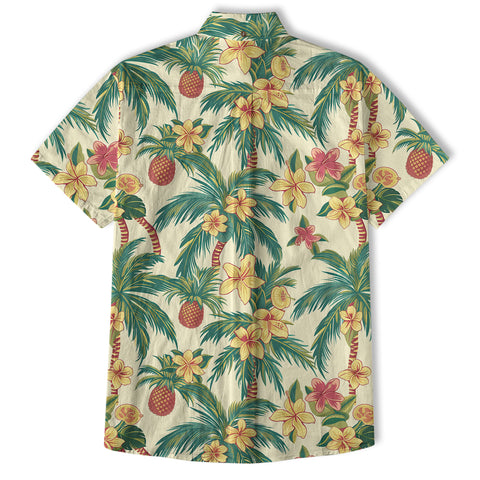 Retro Aloha Flowers Hawaii Shirt, Floral Pattern Hawaiian Shirt - The Palmix