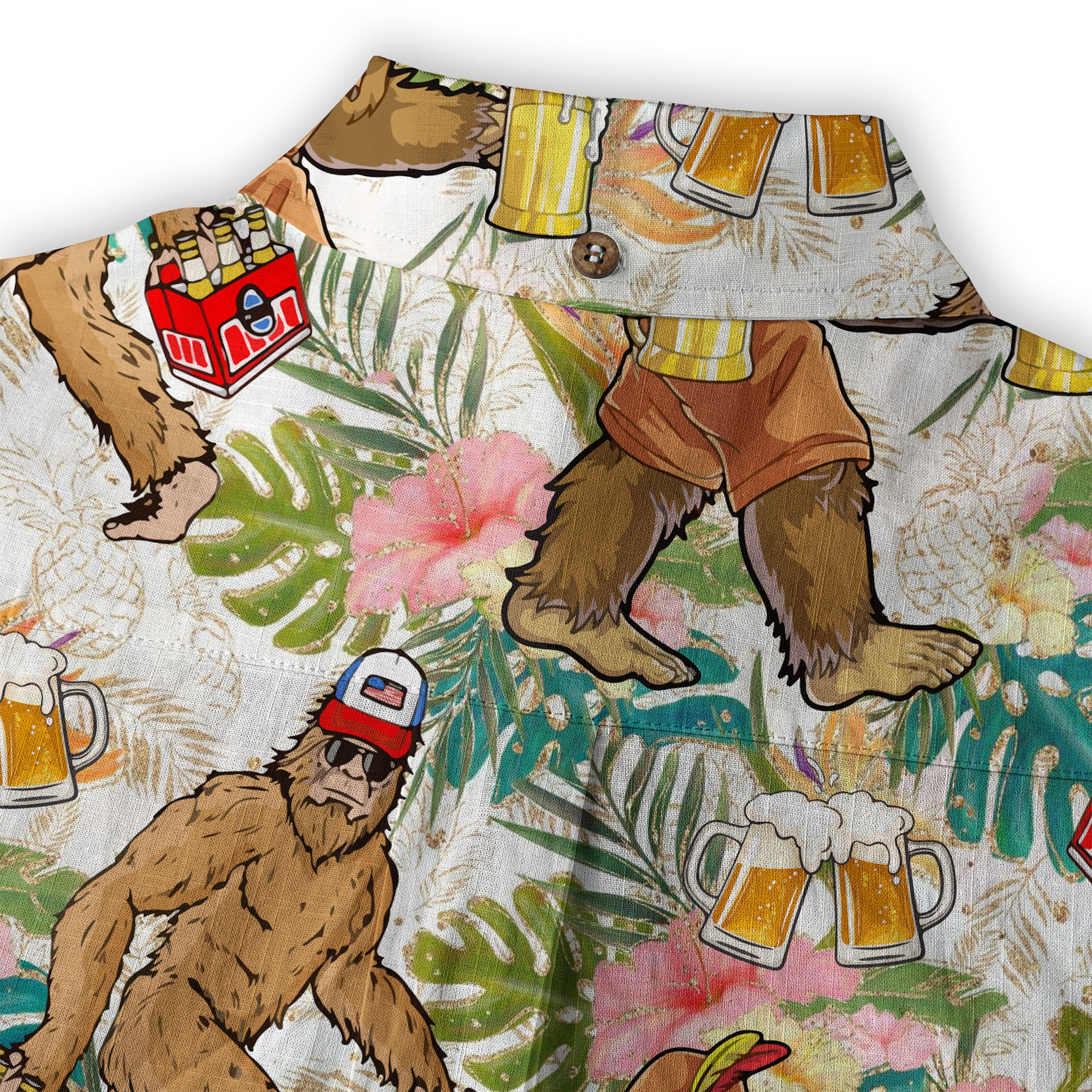 Bigfoot Beer Hawaiian Shirt, Tropical Beer Hawaiian Shirt Casual Button Down Short Sleeve Shirt - The Palmix