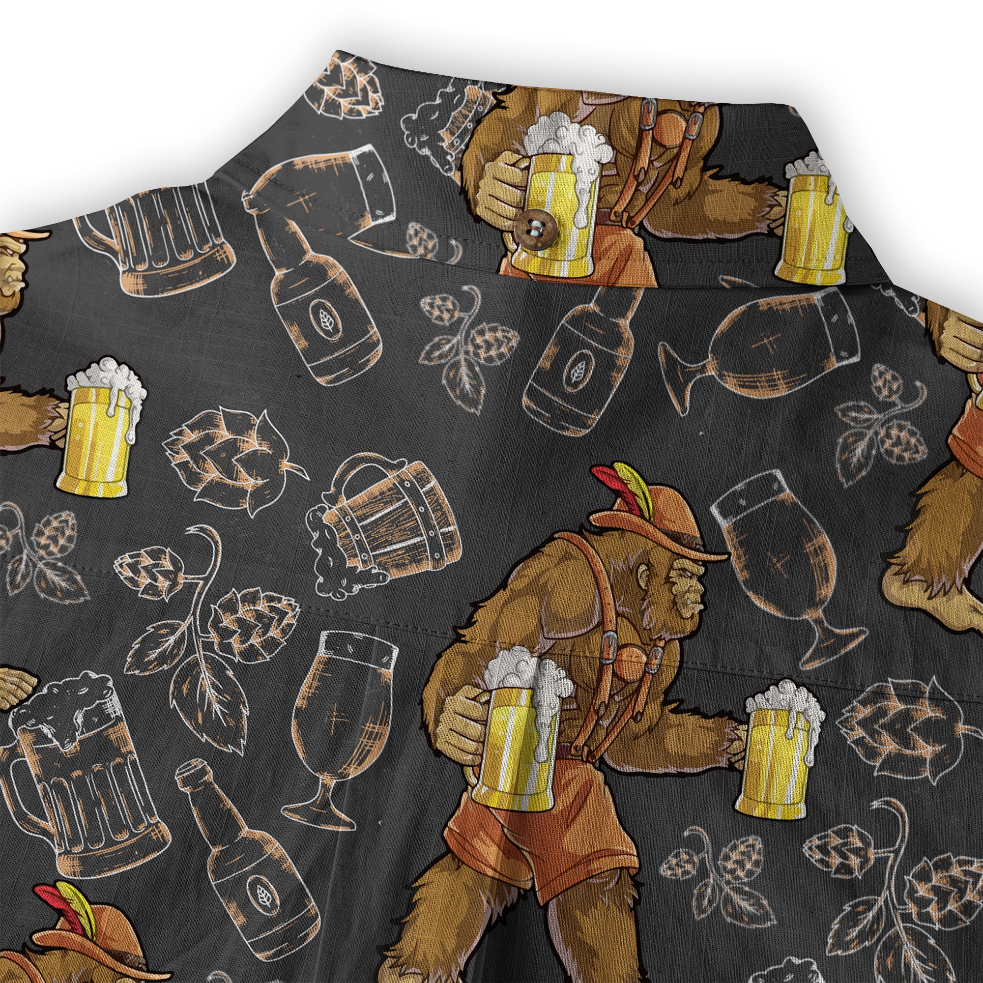 Bigfoot Beer Hawaiian Shirt, Bigfoot Aloha Shirt, Amazing Bigfoot Button Up Shirt - The Palmix