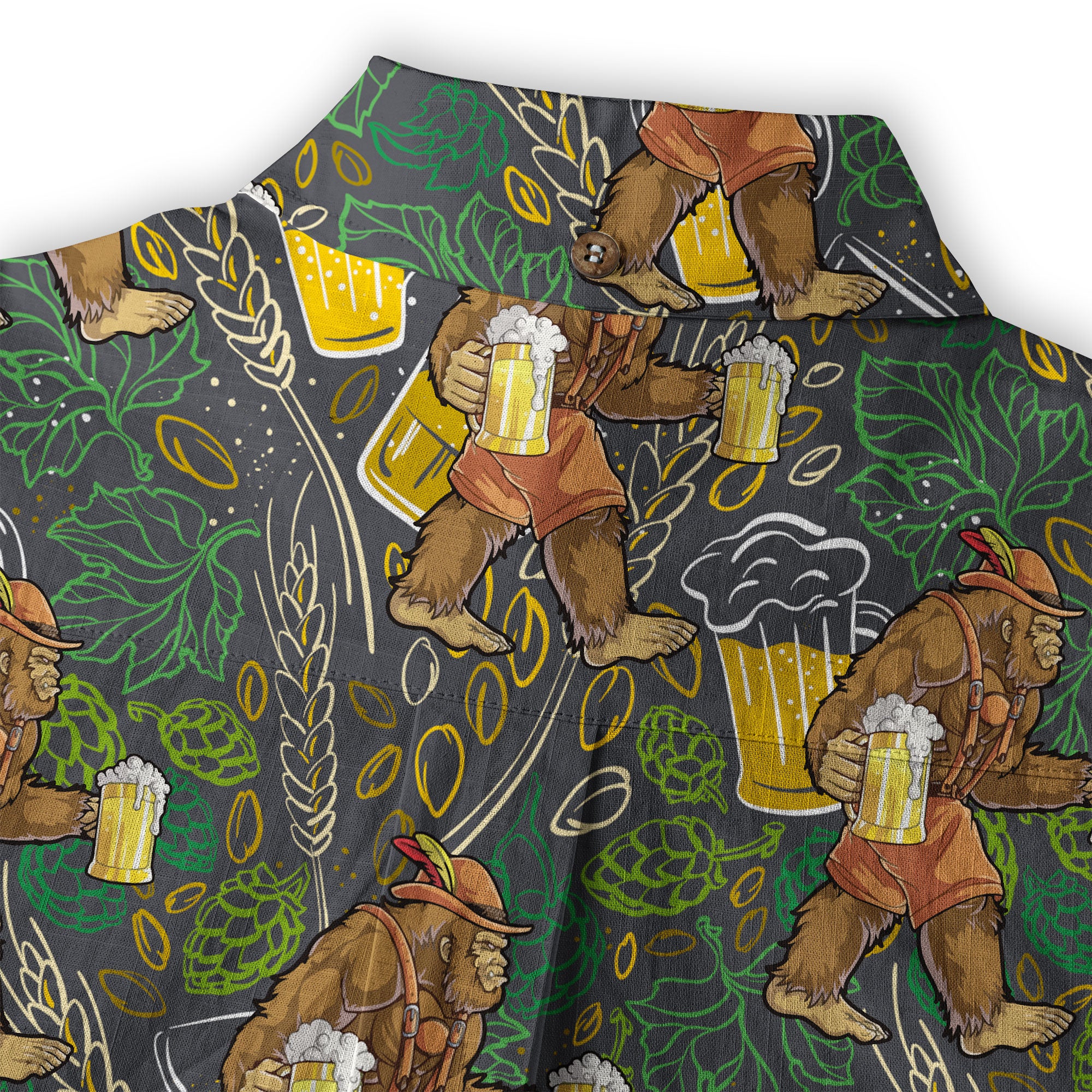 Bigfoot Beer Hawaiian Shirt, Bigfoot Aloha Shirt, Beer Button Down Shirt - The Palmix