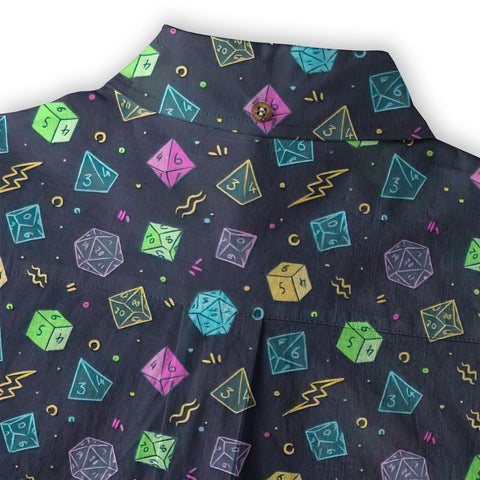 DnD Hawaii Shirt, Dice Print Hawaii Shirt, Dungeon Master Gift, Roleplaying Game Aloha Hawaii Shirt - The Palmix