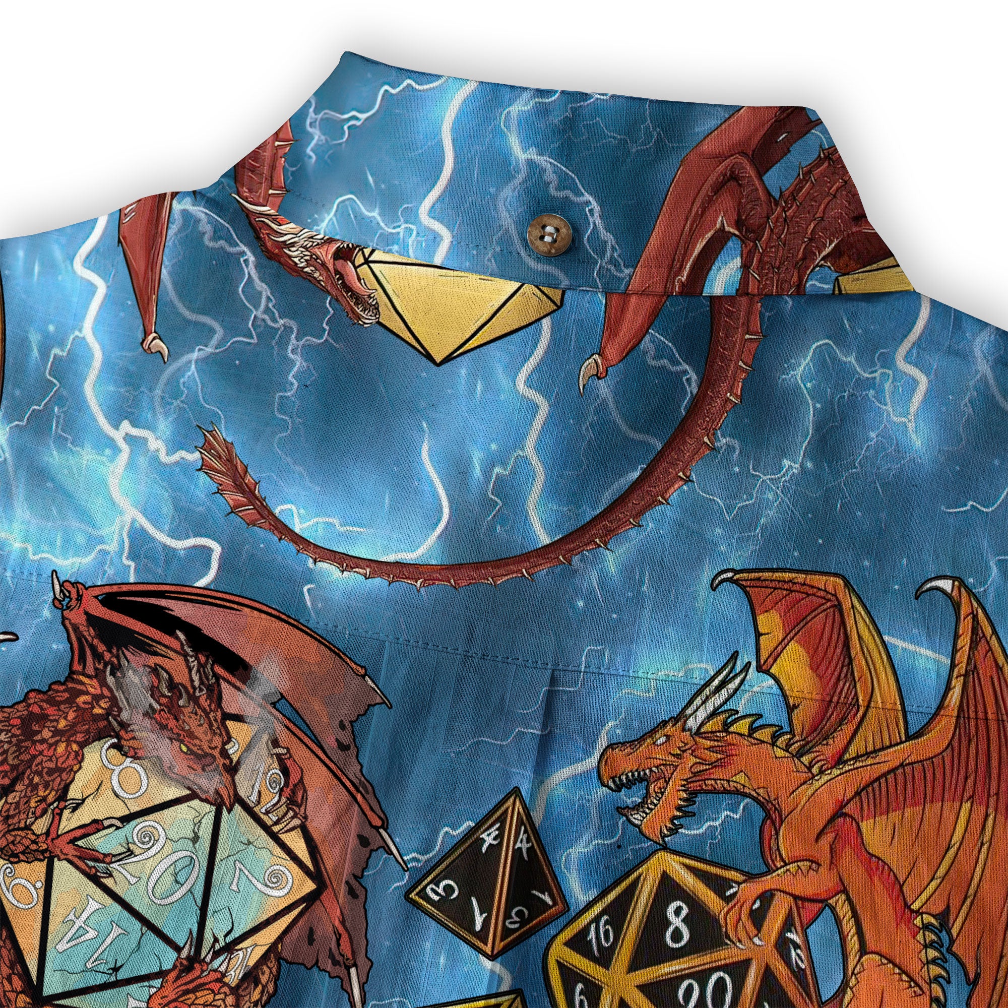 Dungeon Daddy Shirt, DnD Aloha Hawaiian Shirt, DnD Dad Hawaii Button Down Shirt - The Palmix