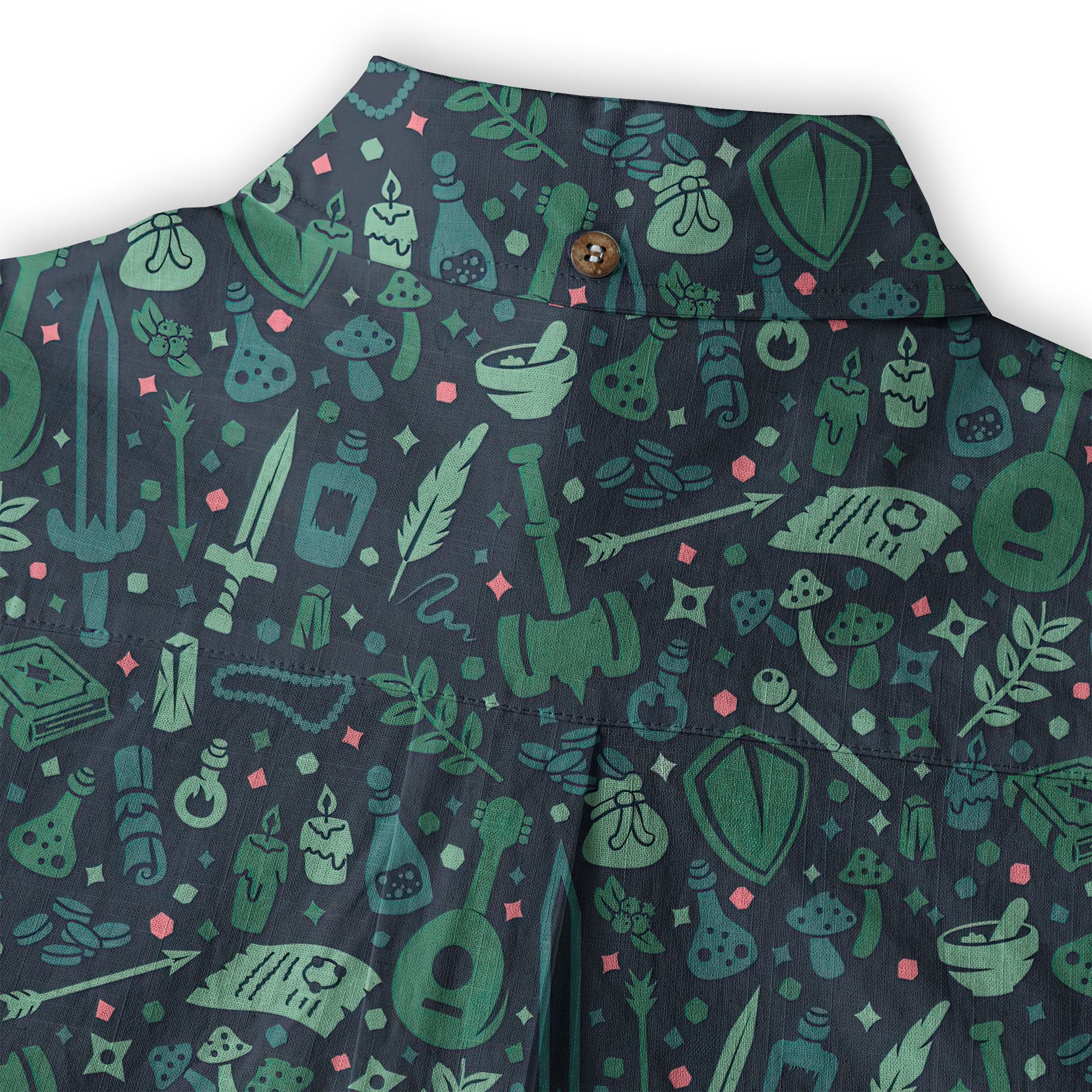 Dungeon Daddy Shirt, DnD Aloha Hawaiian Shirt, DnD Dad Hawaii Button Down Shirt - The Palmix
