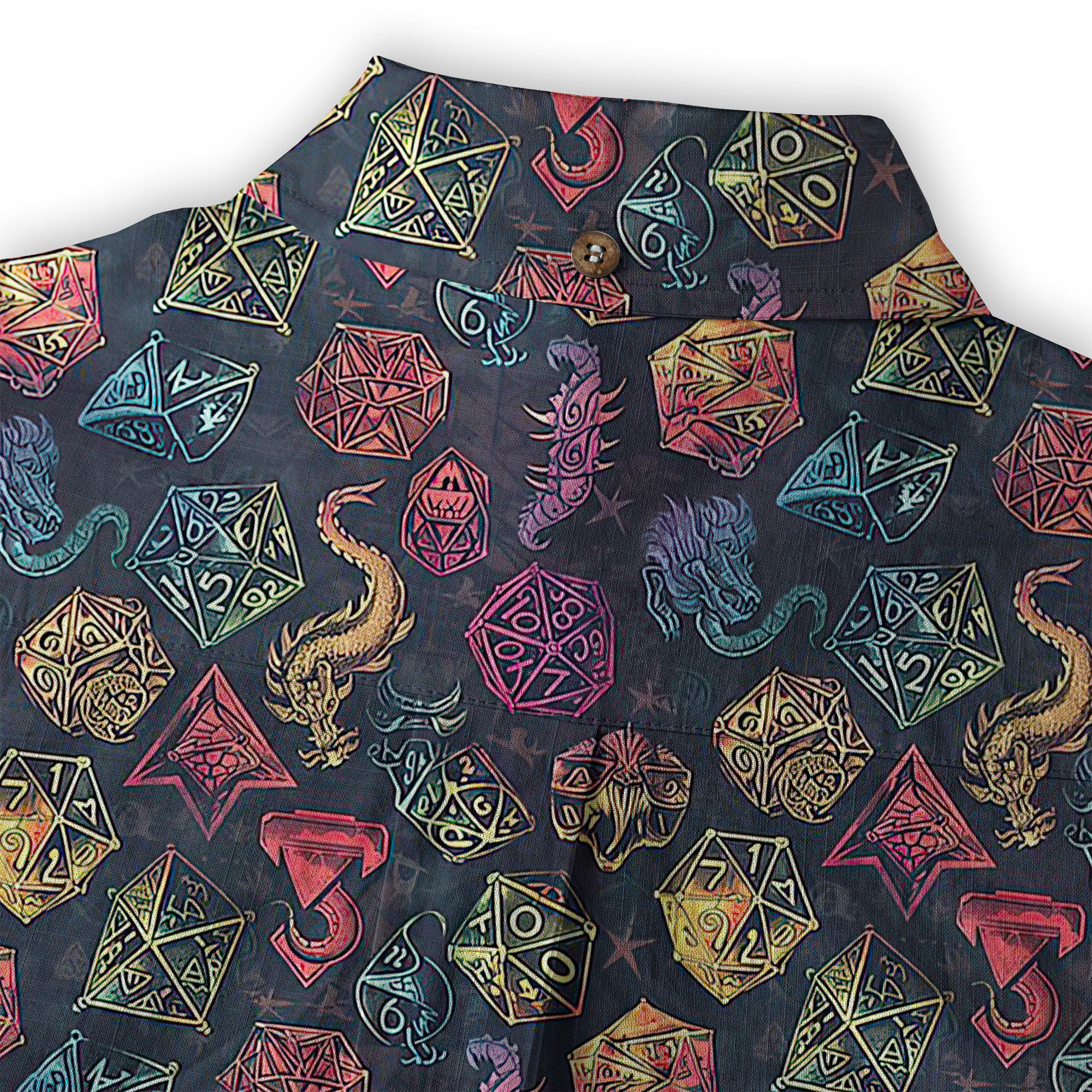 Dungeons Daddy Aloha Hawaii Shirt, DND Game Pattern Shirt Gift for Dad - The Palmix