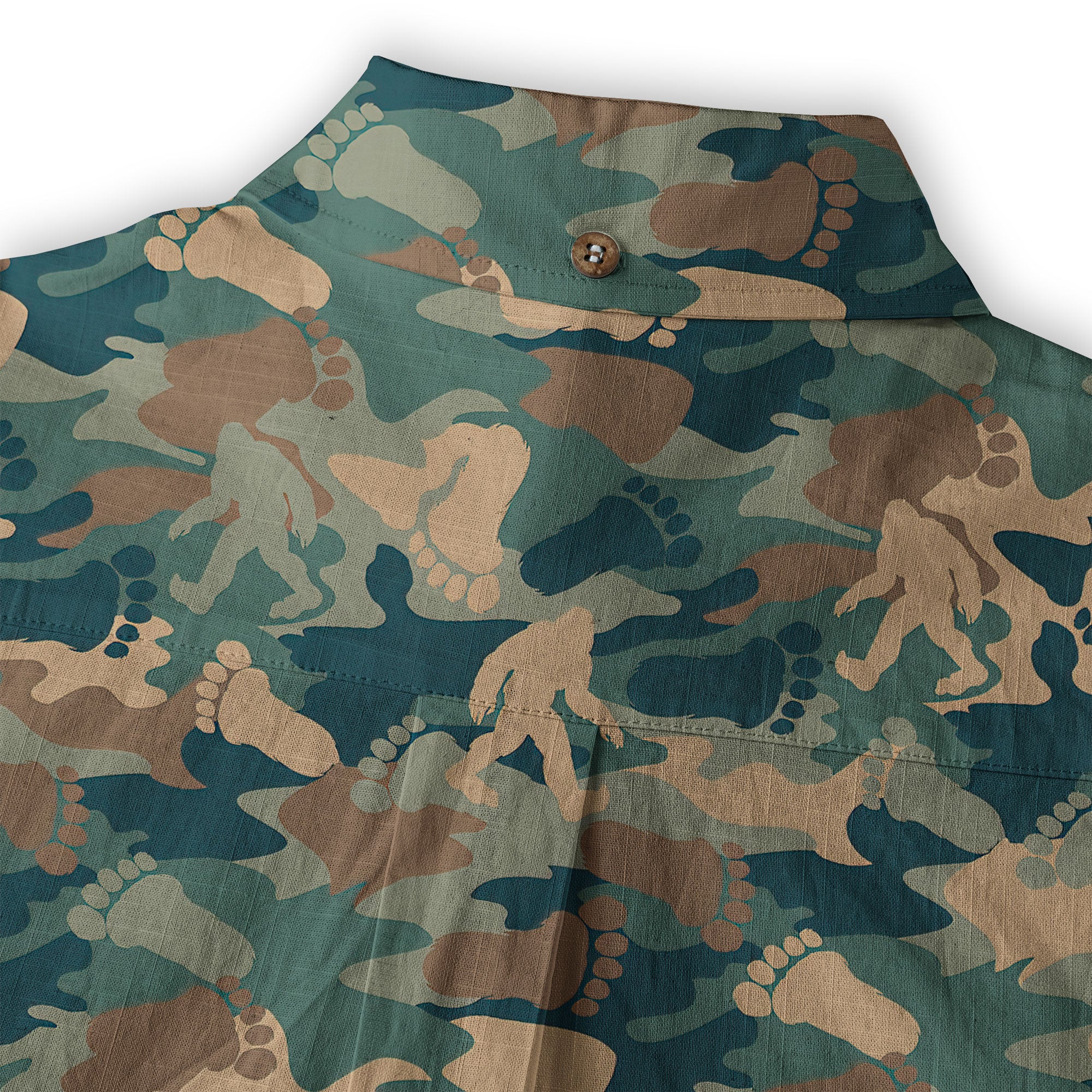 Camo Bigfoot Hawaiian Shirt Men Women, Hibiscus Bigfoot Sasquatch Hawaiian Shirt, Bigfoot Summer Beach Aloha Short Sleeve Button Down - The Palmix