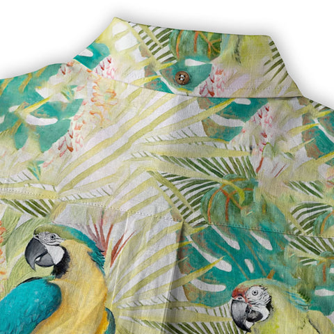 Parrot Lovers Hawaiian Shirt for Men - Tropical Summer Button Down Hawaiian Shirts - The Palmix