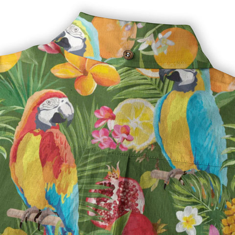 Parrot Hawaiian Shirt for Men Women, Tropical Summer Hawaiian Beach Shirt - The Palmix