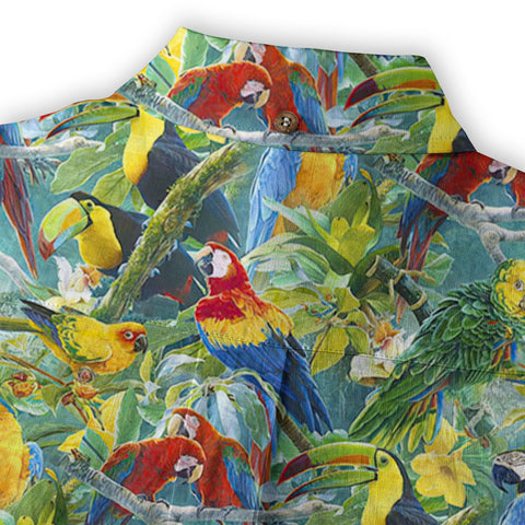 Parrot Funny Colorful Hawaiian Shirt, Aloha Summer Beach Hawaii Shirt - The Palmix