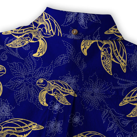 Hologram Turtle Hawaiian Shirt Button Down Beach Hawaii Shirts - The Palmix