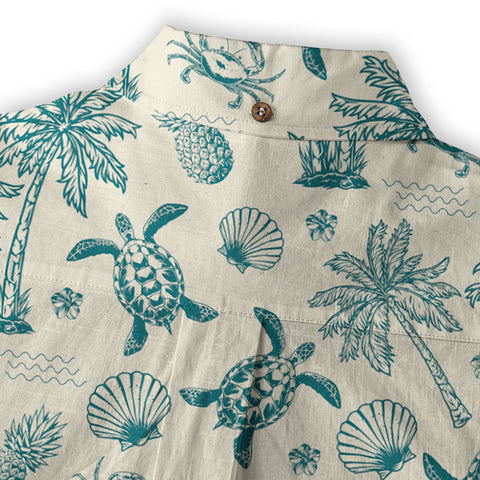 Turtle Aloha Shirt, Turtle Lover Hawaiian Shirt, Sea Lovers Aloha Shirt - The Palmix