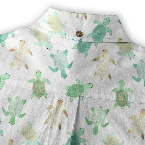 Turtle Aloha Shirt, Turtle Ocean Hawaiian Shirt - The Palmix