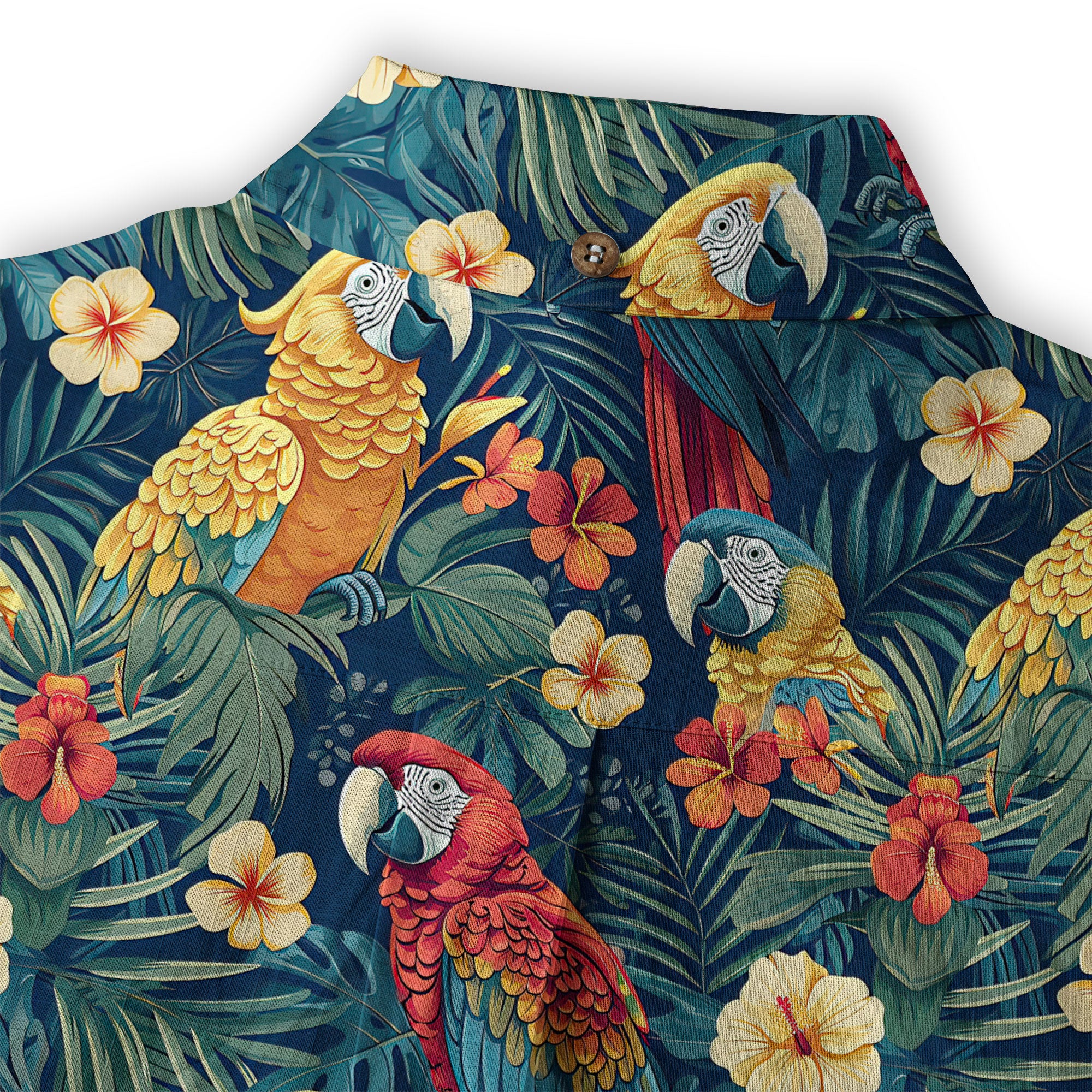 Floral Parrot Summer Beach Hawaiian Shirt, Colorful Parrot Flowers Pattern Hawaii Shirt - The Palmix