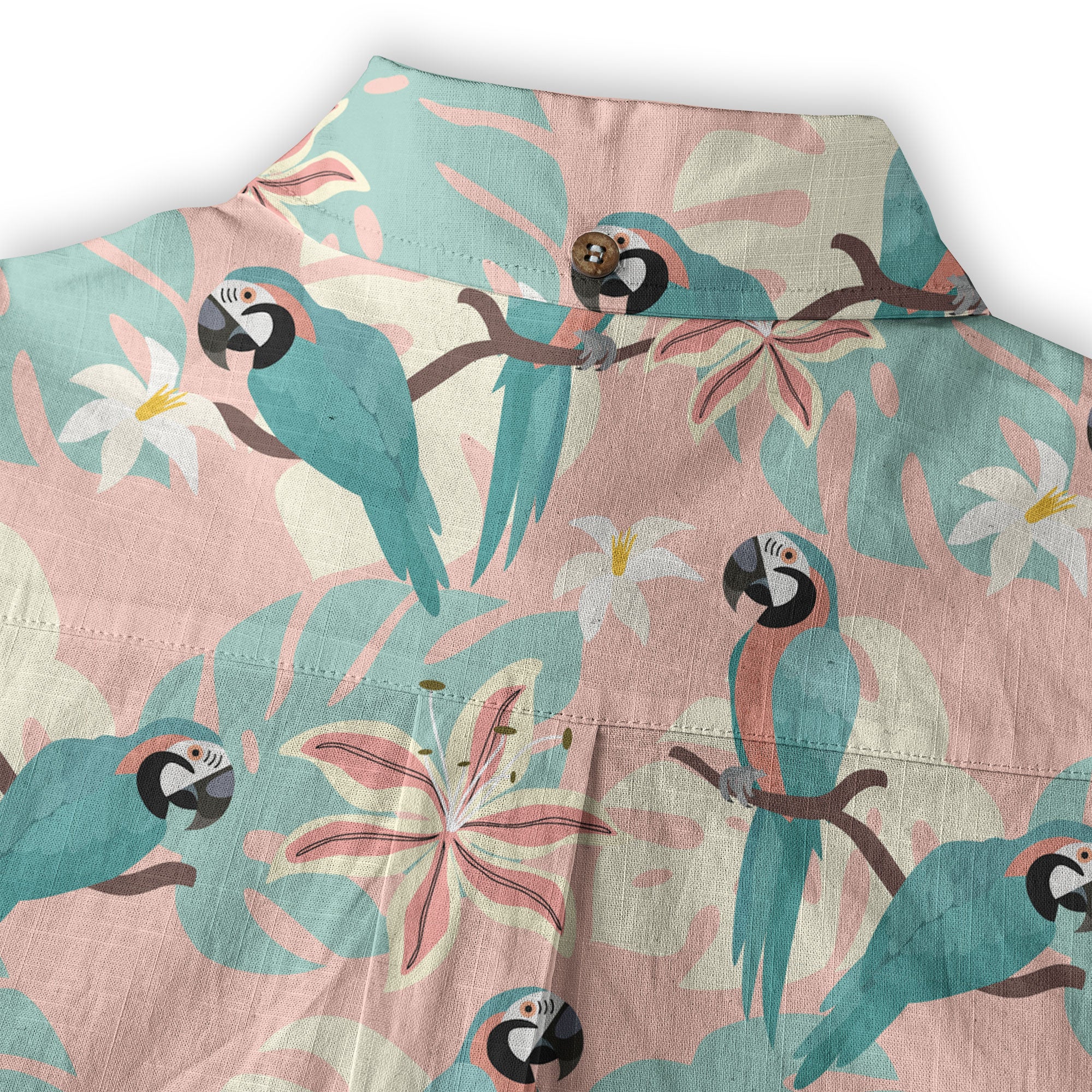 Tropical Parrot Summer Hawaiian Shirt, Colorful Parrot Flowers Pattern Hawaii Shirt - The Palmix