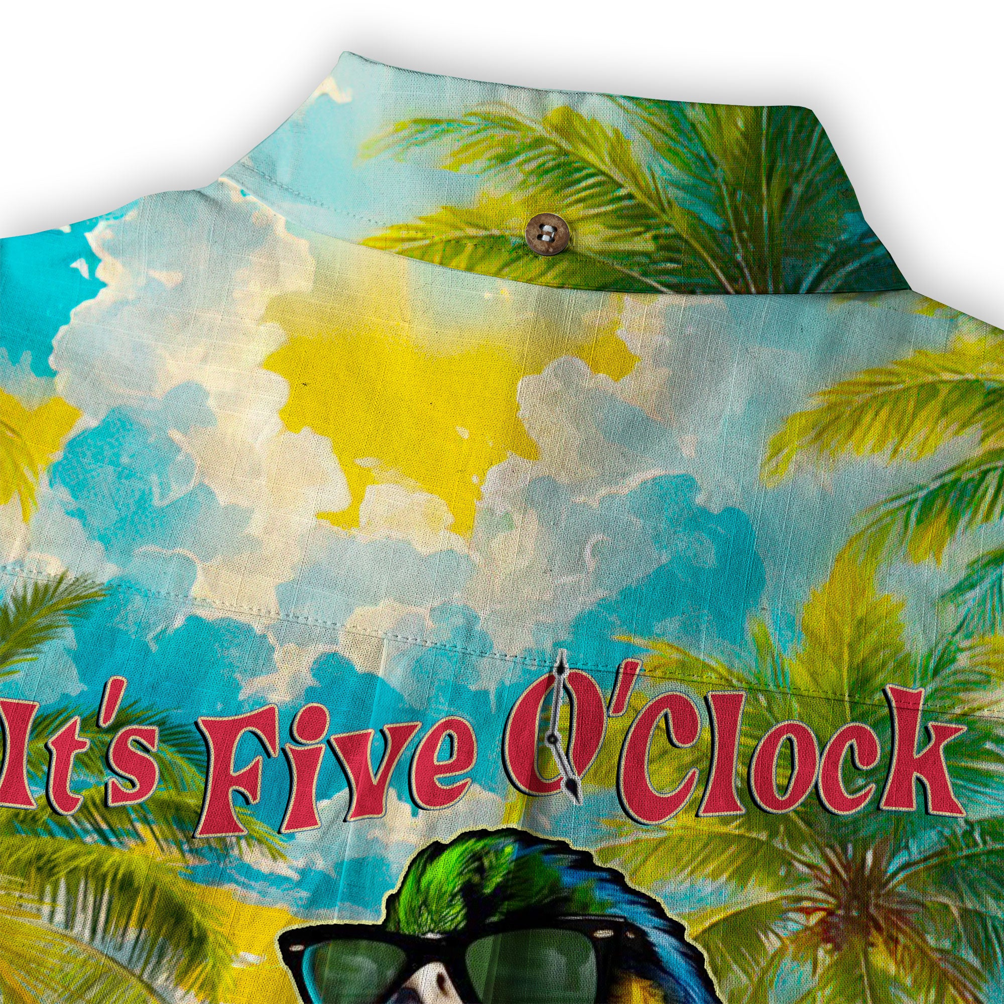 It's 5 O'clock Somewhere Parrot Hawaiian Shirt for Men, Parrot Aloha Shirt - The Palmix