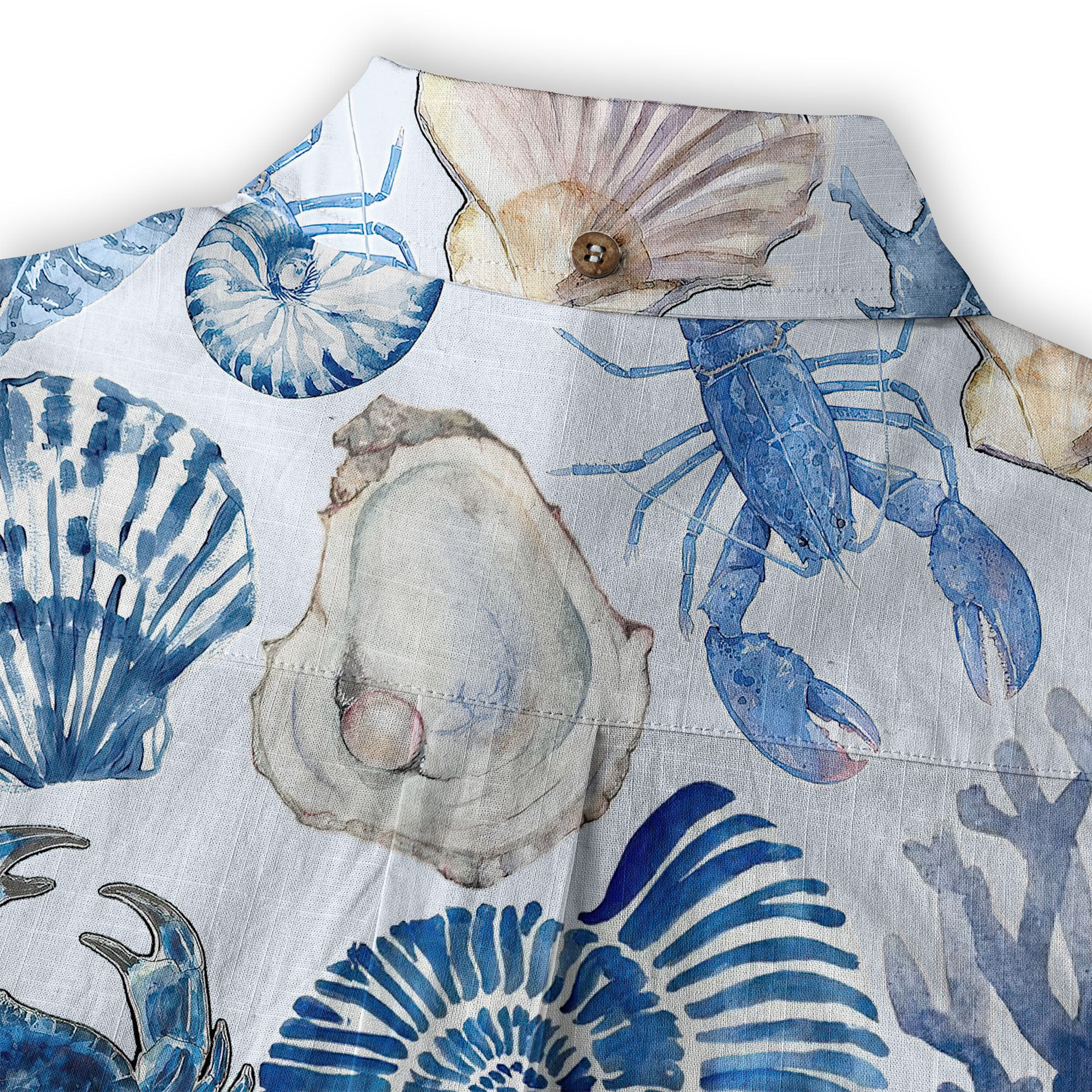 Vintage Ocean Print Hawaiian Shirts for Men Women, Sea Animal Aloha Summer Beach Shirt - The Palmix