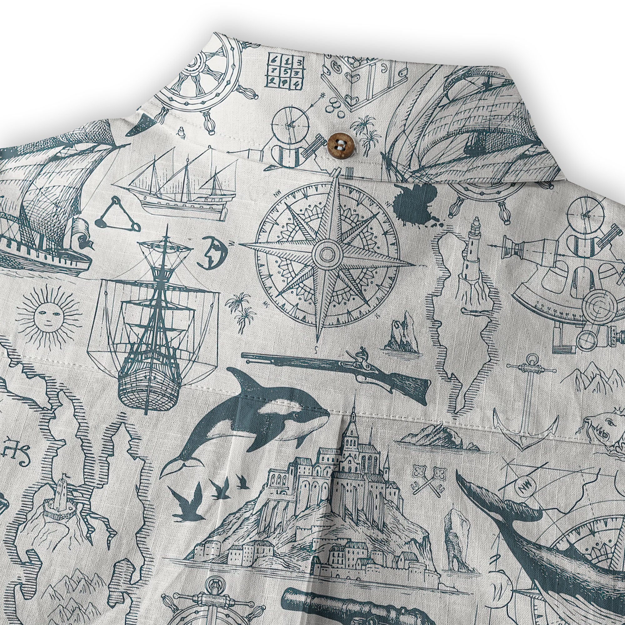 Sea Hawaiian Shirts for Men Women, Sea Animal Aloha Summer Beach Shirt Short Sleeve Button Down - The Palmix