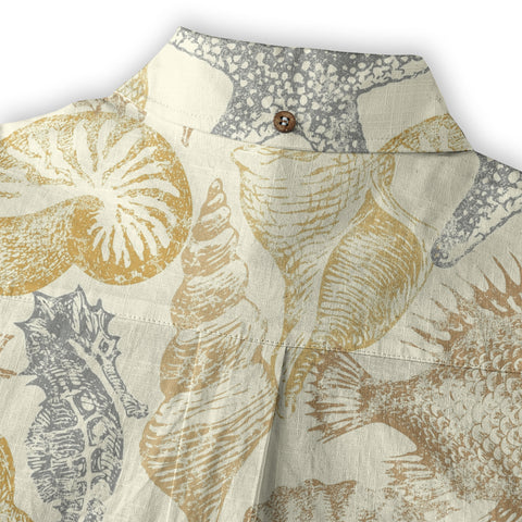 Ocean Animals Women's Hawaiian Shirt, Ocean Aloha Hawaiian Print - The Palmix