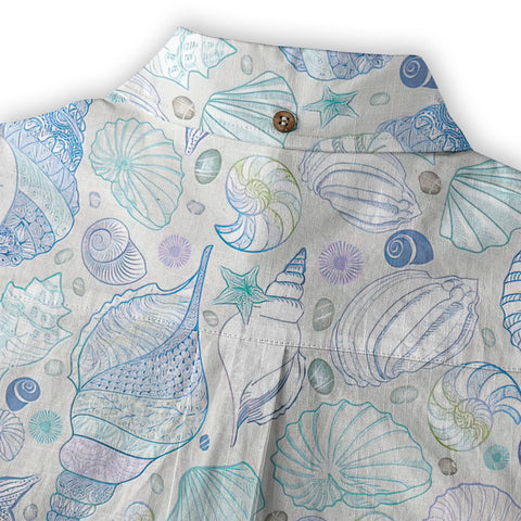 Sea Shells Animal Pattern Hawaii Shirt, Turtle Hawaiian Shirt for Men Women - The Palmix