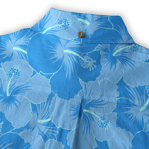 Floral Pattern Hawaii Shirt, Hibiscus Flower Shirt - The Palmix