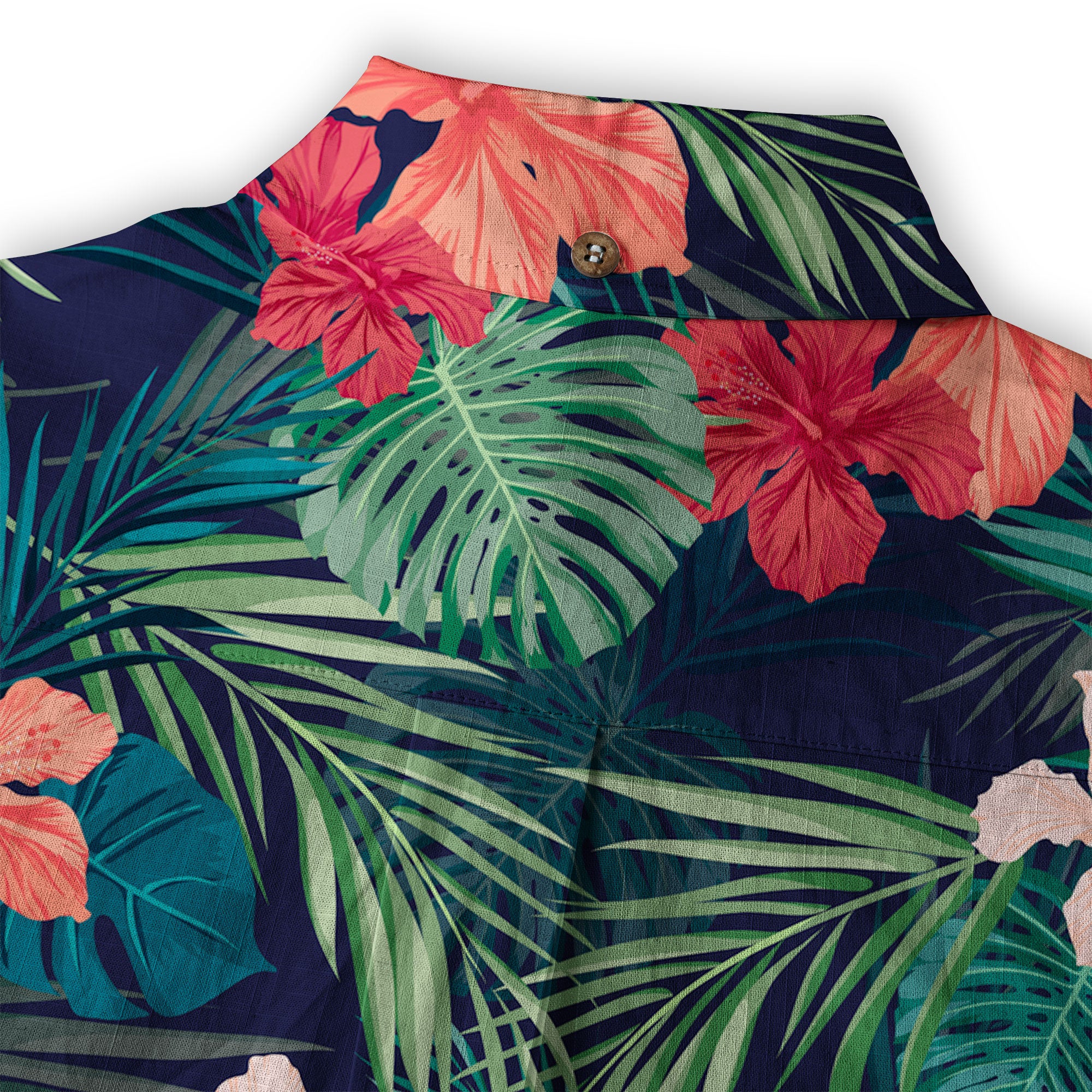 Floral Pattern Hawaii Shirt, Hibiscus Flower Shirt - The Palmix