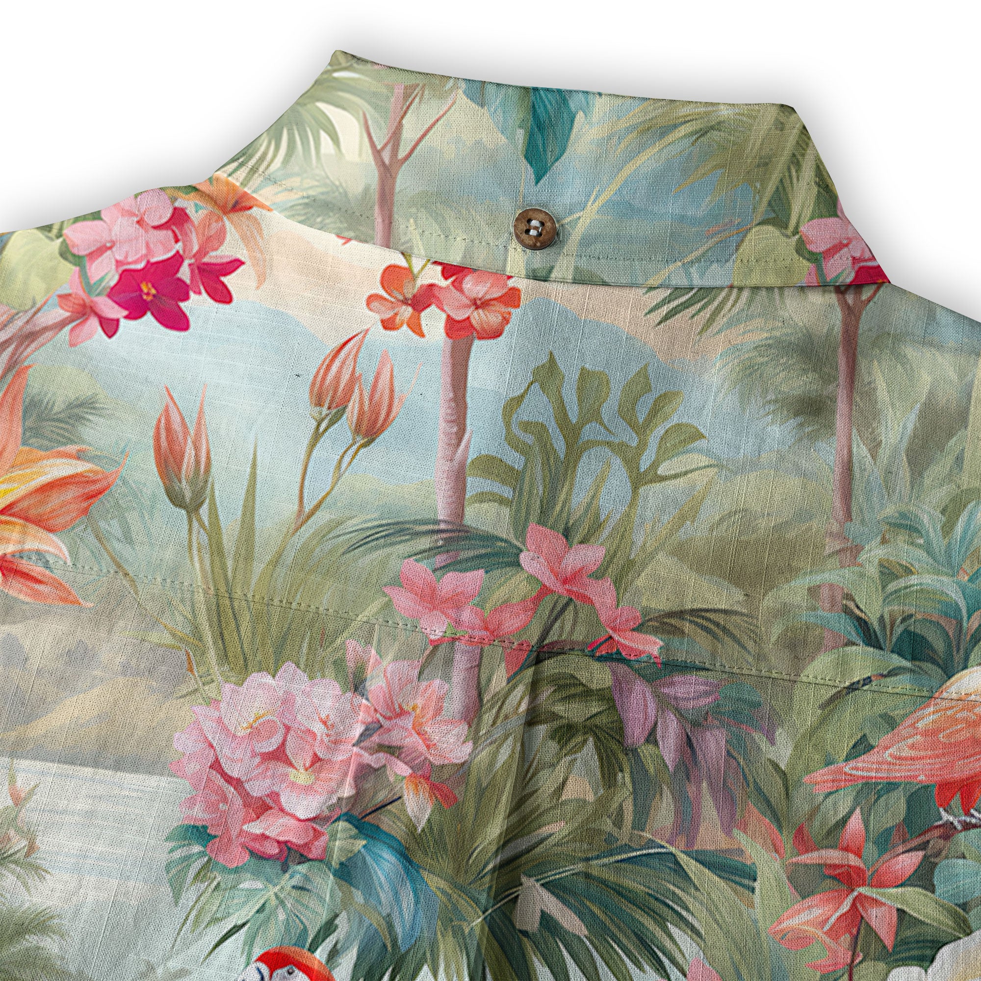 Retro Parrot Tropical Getaway Hibiscus Shirt, Hawaiian Vacation Outfit Aloha Hawaii Shirt - The Palmix
