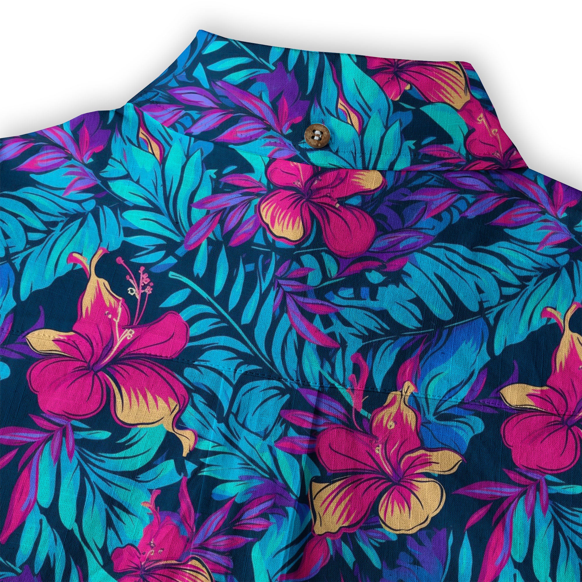Vibrant Electric Tropical Hawaiian Shirt – Aloha Beach Pattern - The Palmix