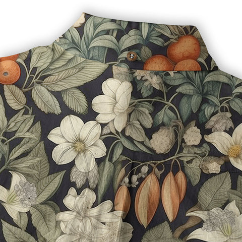 Vintage Botanicals Seamless Patterns Aloha Hawaii Shirt, Botanicals Hawaiian Button Down Shirt - The Palmix