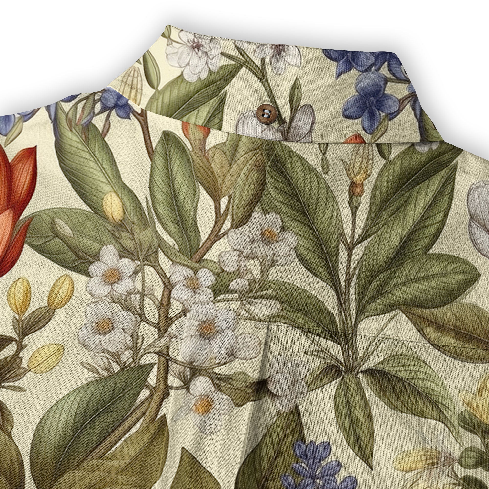 Classic Botanical Print Aloha Hawaiian Shirt – Old-School Island Vibes Hawaii Shirt - The Palmix