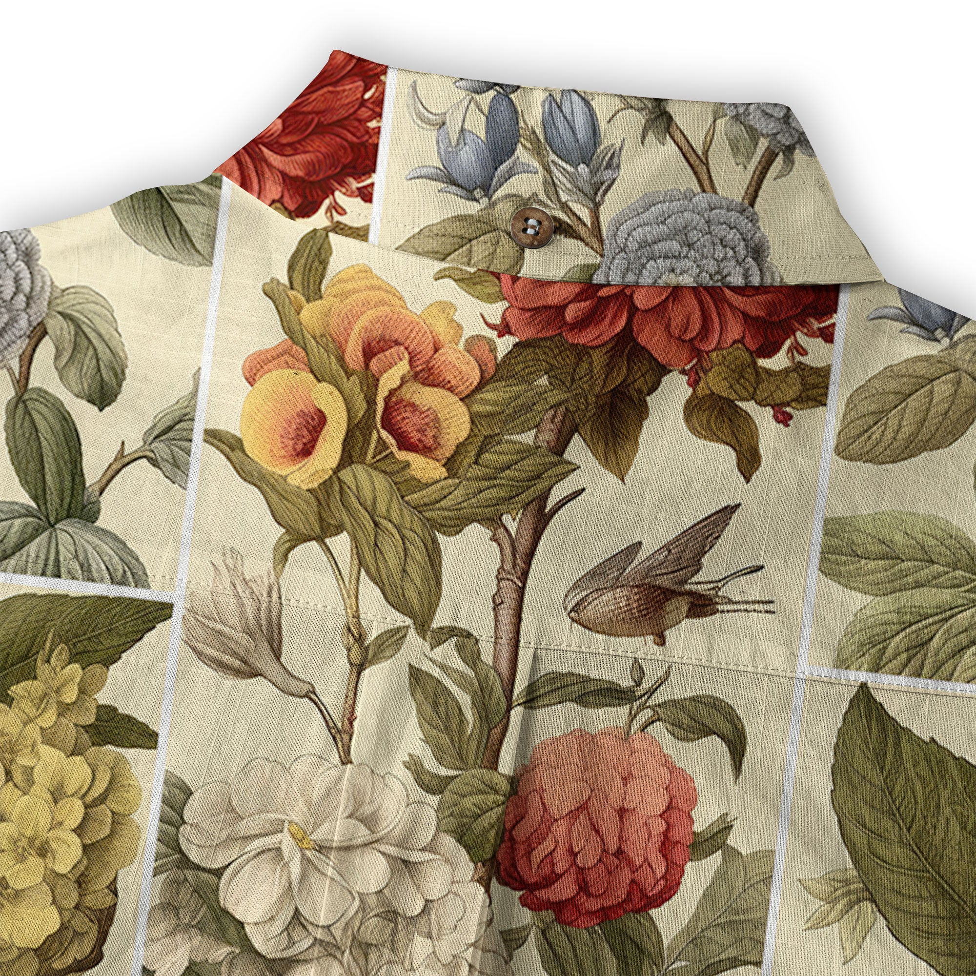 Classic Botanical Print Aloha Hawaiian Shirt – Old-School Island Vibes Hawaii Shirt - The Palmix