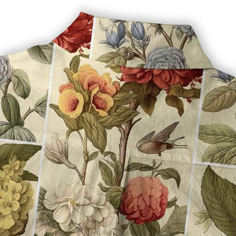 Classic Botanical Print Aloha Hawaiian Shirt – Old-School Island Vibes Hawaii Shirt - The Palmix